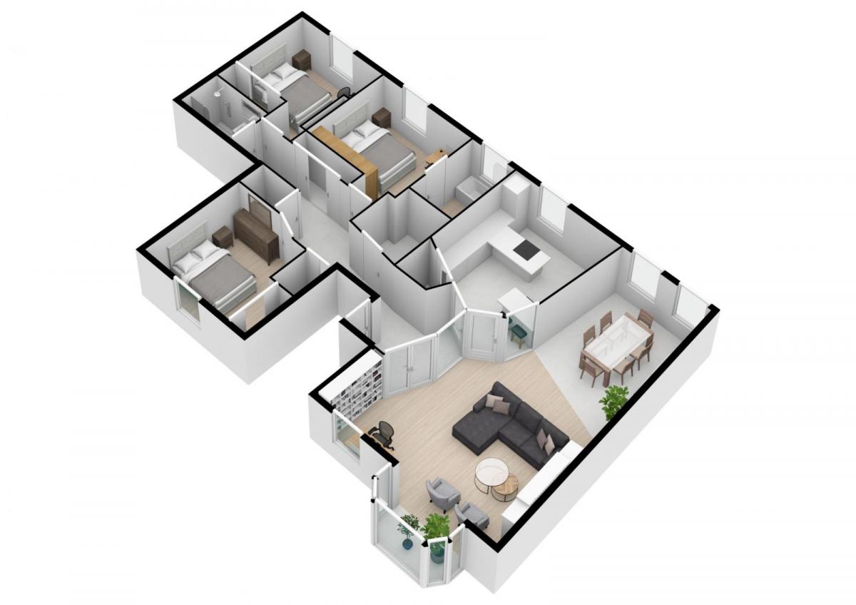 BREST SAINT MARTIN: seul au deuxième et dernier étage, rare appartement T4/5 de 130m²